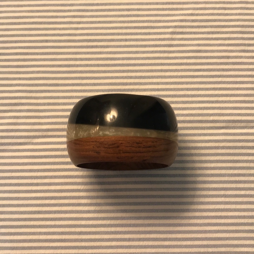 Chunky wood bangle